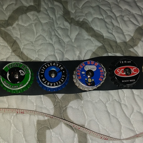 Retro bottle cap belt. 36 inches in length main image 11